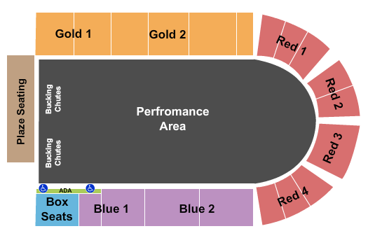 Sisters Rodeo Arena Seating Chart: Rodeo