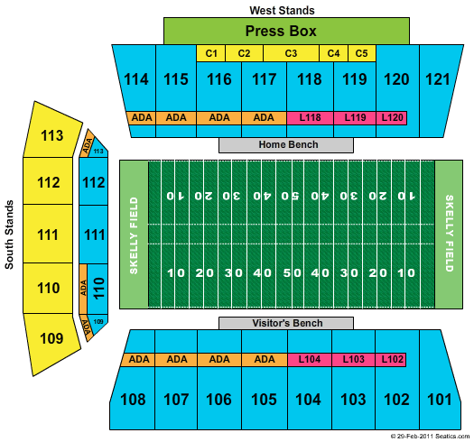 Tu Stadium Seating Chart