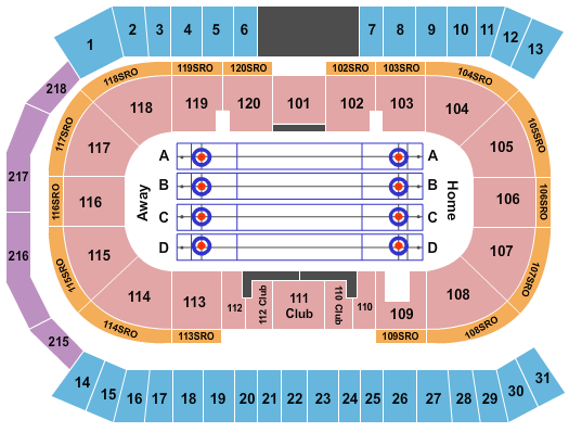 Sleeman Centre Seating Chart: Curling