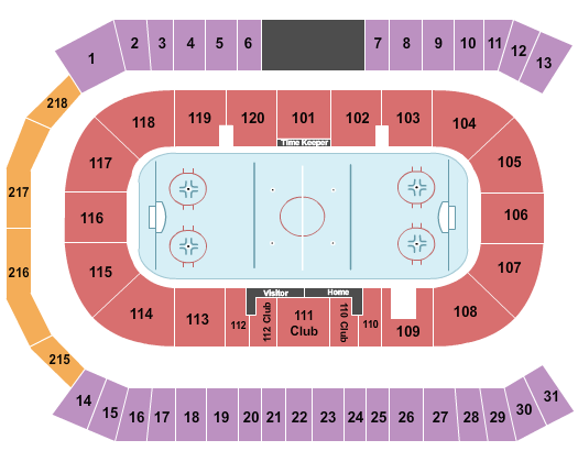 Sleeman Centre Seating Chart: Hockey