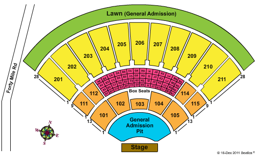 Sleep Train Amphitheatre Seating Chart