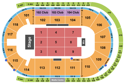Slush Puppie Place Seating Chart: Endstage 5