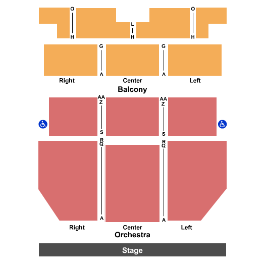 Smith Opera House Seating Chart: End Stage