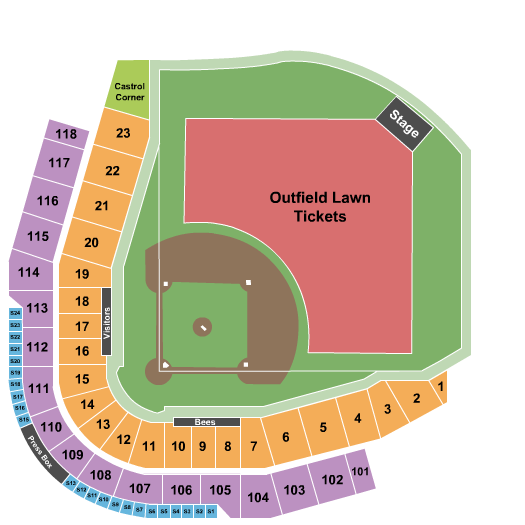 Smith's Ballpark Seating Chart: Festival