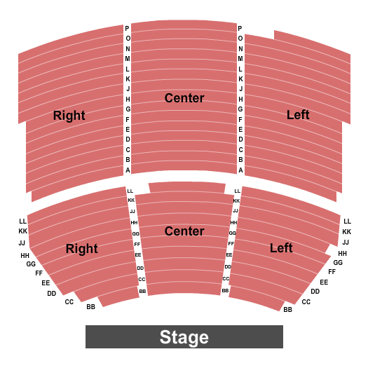 Smithwick Theatre Seating Chart: End Stage