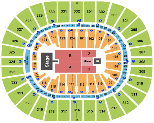 Smoothie King Center Seating Chart: 85 South