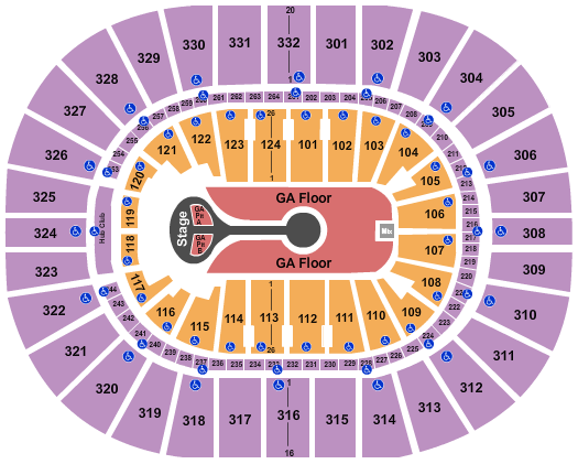 Smoothie King Center Seating Chart: Benson Boone
