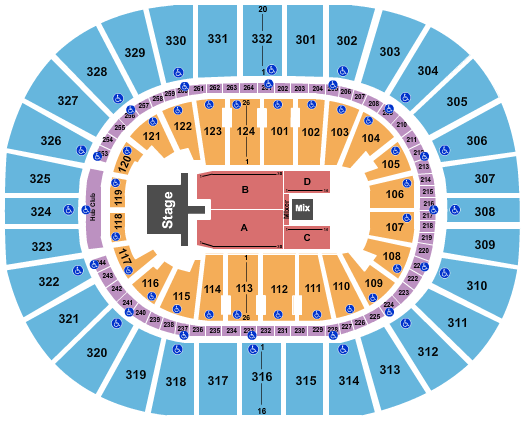 Smoothie King Center Seating Chart: Bryan Adams