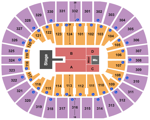 Smoothie King Center Seating Chart: Christian Nodal