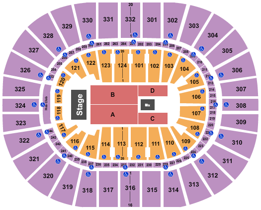 Smoothie King Center Seating Chart: Endtage 6