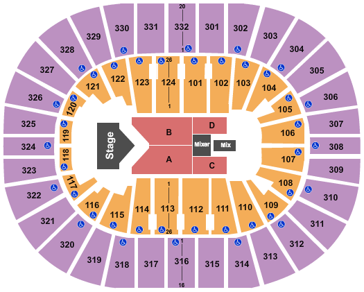 Smoothie King Center Seating Chart: Jelly Roll
