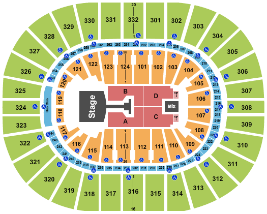 Smoothie King Center Seating Chart: Jonas Brothers 1