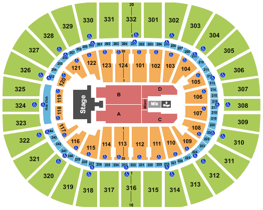 Smoothie King Center Seating Chart: Mana