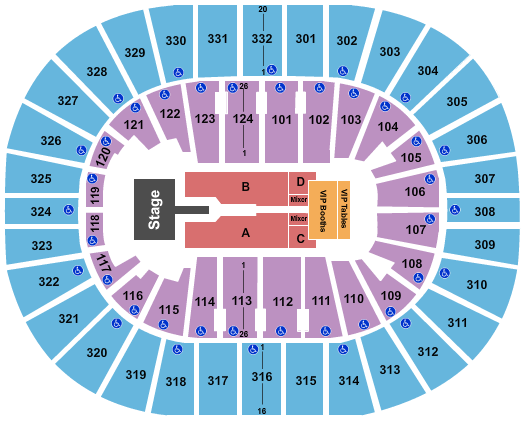 Smoothie King Center Seating Chart: Mary J. Blige