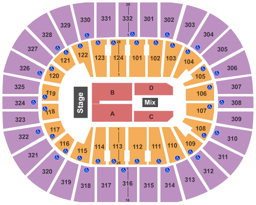 Smoothie King Center Seating Chart: Neil Diamond