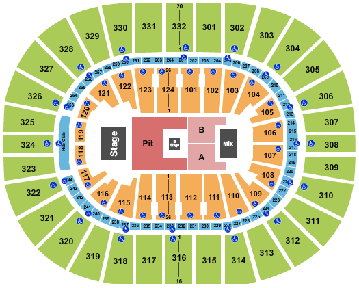 Smoothie King Center Seating Chart: Nine Inch Nails