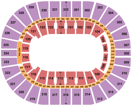 Smoothie King Center Seating Chart: Open Floor