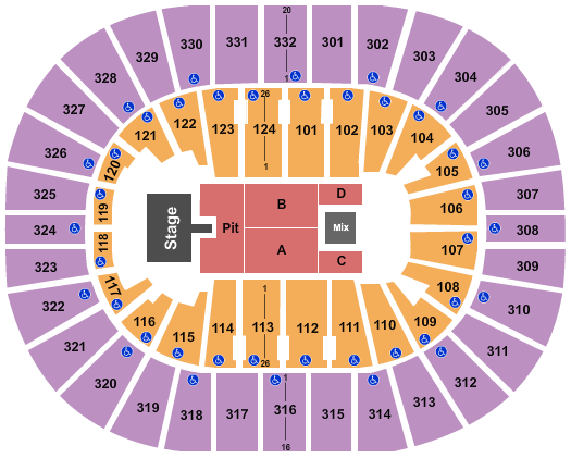Smoothie King Center Seating Chart: Rob49