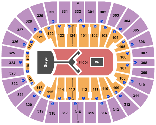 Smoothie King Center Seating Chart: Shinedown