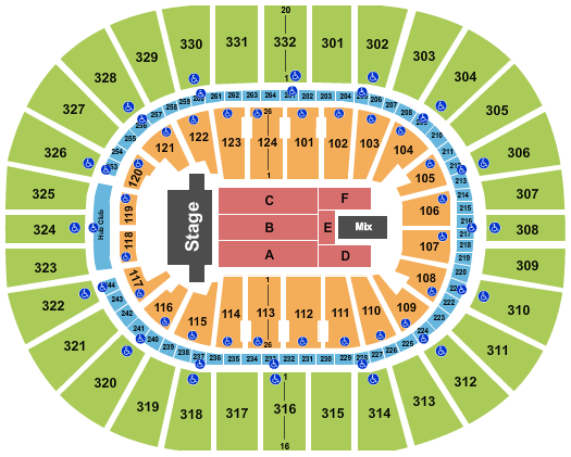 Smoothie King Center Seating Chart: TSO
