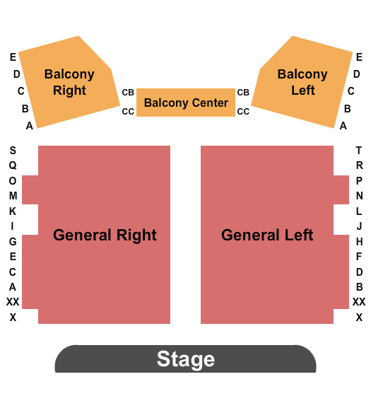 Smyrna Opera House Seating Chart: General/Balcony