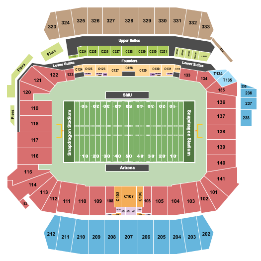 Snapdragon Stadium Seating Chart: Football - Holiday Bowl