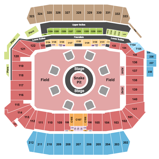 Snapdragon Stadium Seating Chart: Metallica