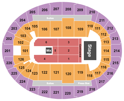 SNHU Arena Seating Chart: Endstage 3