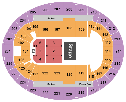 SNHU Arena Seating Chart: Half House