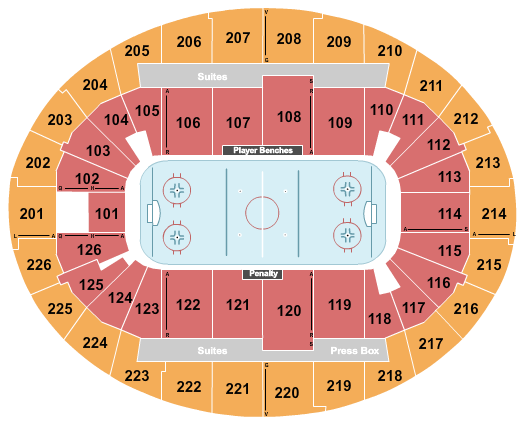 SNHU Arena Seating Chart: Hockey 1