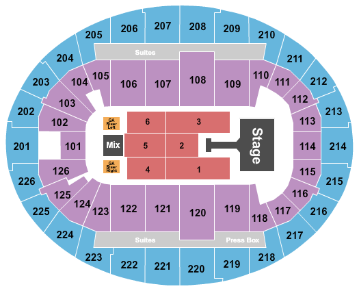SNHU Arena Seating Chart: Jonas Brothers