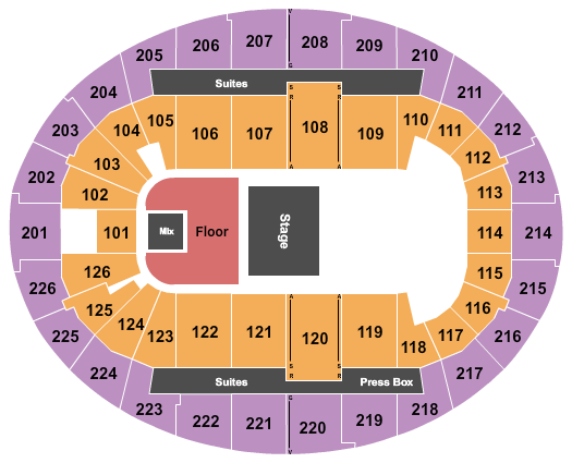 SNHU Arena Seating Chart: Quarter House GA