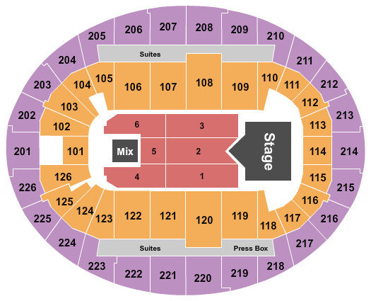 SNHU Arena Seating Chart: Rascal Flatts