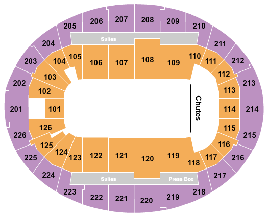 SNHU Arena Seating Chart: Rodeo