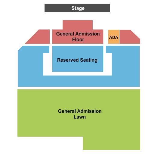 Snow Park Outdoor Amphitheater Seating Chart: Endstage GA/Rsvd Floor