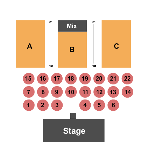 Snoqualmie Casino-Ballroom Seating Chart: End Stage Tables 2