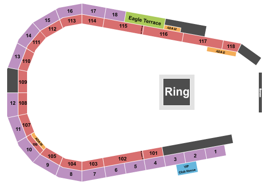 SoFi Center Seating Chart: Wrestling