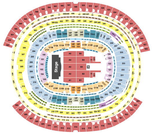 SoFi Stadium Seating Chart: Bruno Mars