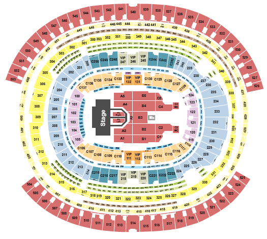 SoFi Stadium Seating Chart: Def Leppard