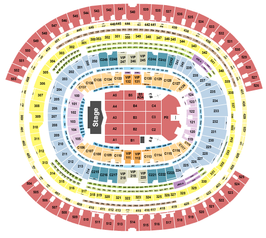 SoFi Stadium Seating Chart: Endstage Pit