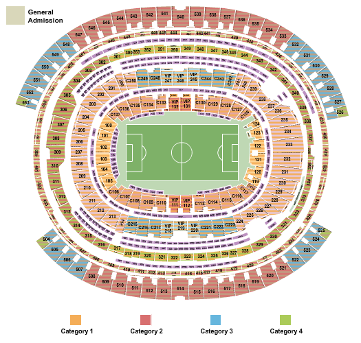 SoFi Stadium Seating Chart: Soccer WC Category