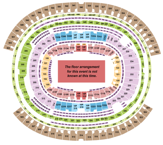 SoFi Stadium Seating Chart: Generic Floor