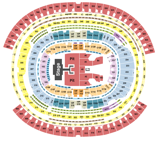 SoFi Stadium Seating Chart: Luke Combs 2023