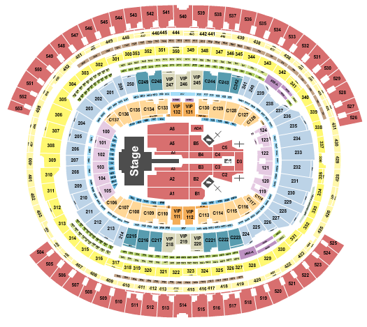 SoFi Stadium Seating Chart: Shakira