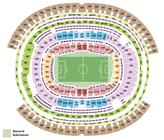 SoFi Stadium Seating Chart: Soccer Rows