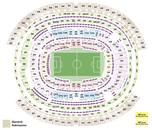 SoFi Stadium Seating Chart: Soccer Rows