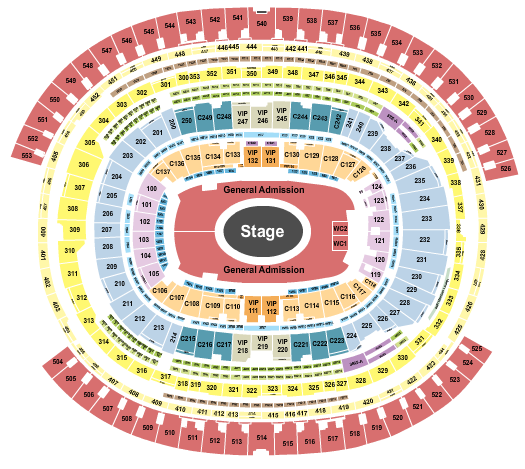 SoFi Stadium Seating Chart: Ye