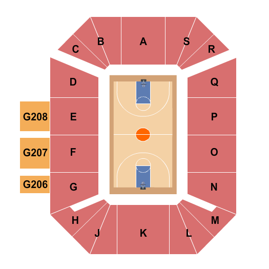 Sojka Pavilion Seating Chart: Basketball