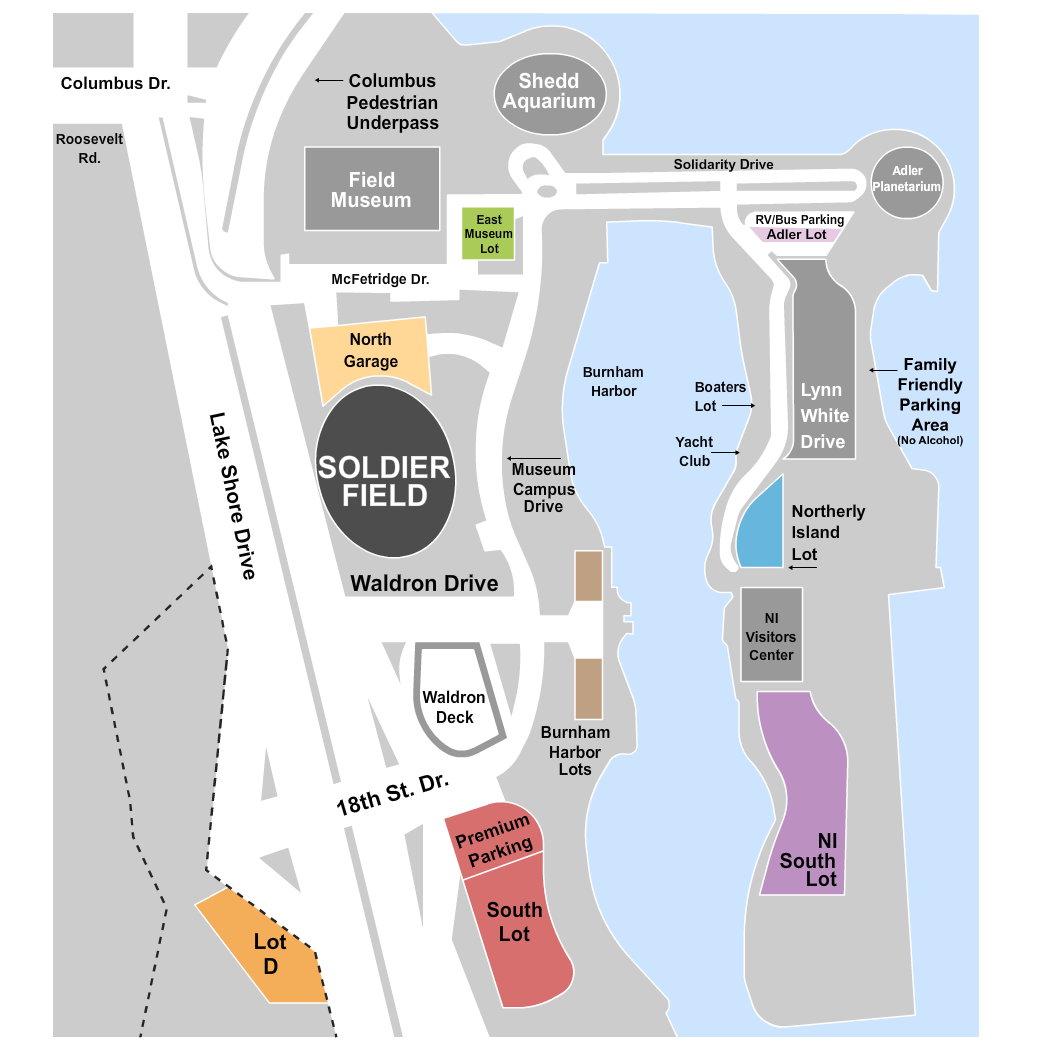 Soldier Field Parking Lot Seating Chart: Parking