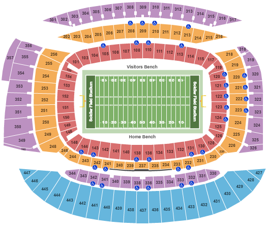 Soldier Field Stadium Map